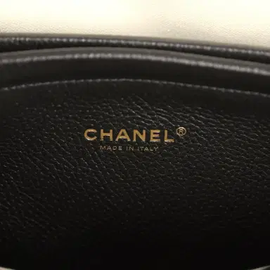 Chanel Chanel Medium "Urban Essential" East West Shopping Tote Black Grained Calfskin and Beige Suede Gold Hardware | Thumbnail 10