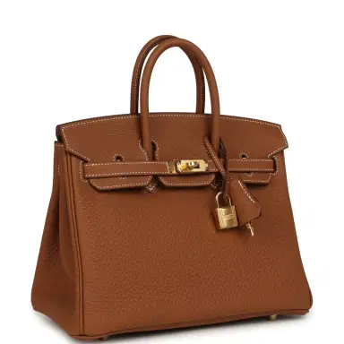 HERMÈS Hermes Birkin 25 Gold Togo Gold Hardware | Thumbnail 2