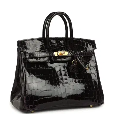 HERMÈS Hermes Birkin 25 Prunoir Shiny Niloticus Crocodile Gold Hardware | Thumbnail 2 HERMÈS Hermes Birkin 25 Prunoir Shiny Niloticus Crocodile Gold Hardware | Thumbnail 2