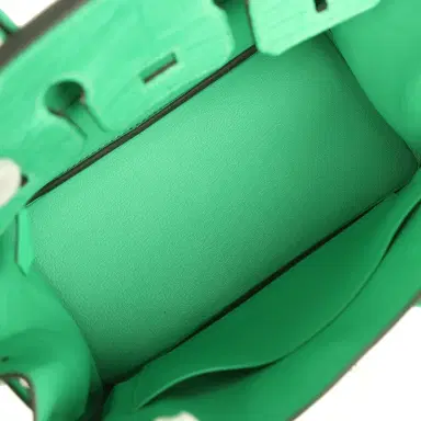 HERMÈS Hermes Birkin 25 Vert Comics Togo and Matte Alligator Touch Palladium Hardware | Thumbnail 8 HERMÈS Hermes Birkin 25 Vert Comics Togo and Matte Alligator Touch Palladium Hardware | Thumbnail 8