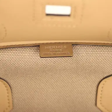 HERMÈS Hermes Birkin 35 Cargo Beige Marfa Toile Goeland Canvas, Poussiere Swift Palladium Hardware | Thumbnail 8 HERMÈS Hermes Birkin 35 Cargo Beige Marfa Toile Goeland Canvas, Poussiere Swift Palladium Hardware | Thumbnail 8