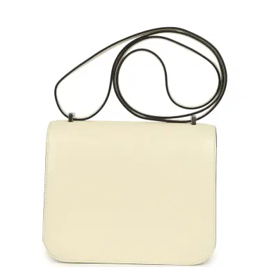 HERMÈS Hermes Constance 18 Clouté Cream Box Palladium Hardware | Thumbnail 4