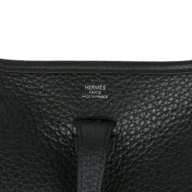 HERMÈS Hermes Evelyne 23 Black Clemence Palladium Hardware | Thumbnail 7 HERMÈS Hermes Evelyne 23 Black Clemence Palladium Hardware | Thumbnail 7