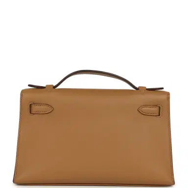 HERMÈS Hermes Kelly Pochette Biscuit Swift Gold Hardware | Thumbnail 4 HERMÈS Hermes Kelly Pochette Biscuit Swift Gold Hardware | Thumbnail 4