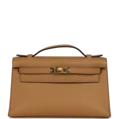 HERMÈS Hermes Kelly Pochette Biscuit Swift Gold Hardware | Thumbnail 1 HERMÈS Hermes Kelly Pochette Biscuit Swift Gold Hardware | Thumbnail 1