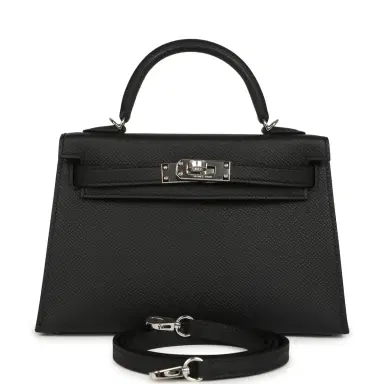 HERMÈS Hermes Kelly Sellier 20 Black Epsom Palladium Hardware | Thumbnail 1 HERMÈS Hermes Kelly Sellier 20 Black Epsom Palladium Hardware | Thumbnail 1