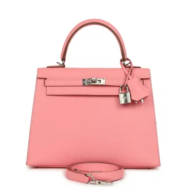 HERMÈS Hermes Kelly Sellier 25 Rose Confetti Epsom Palladium Hardware | Thumbnail 1 HERMÈS Hermes Kelly Sellier 25 Rose Confetti Epsom Palladium Hardware | Thumbnail 1