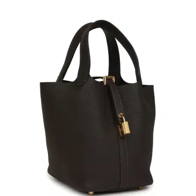 HERMÈS Hermes Picotin Lock 18 Bai Brun Clemence Gold Hardware | Thumbnail 2