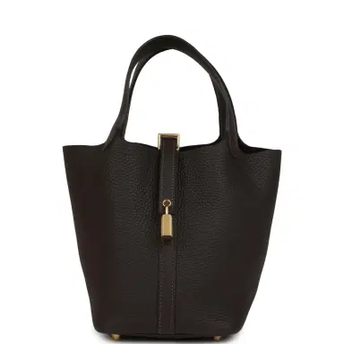 HERMÈS Hermes Picotin Lock 18 Bai Brun Clemence Gold Hardware | Thumbnail 1
