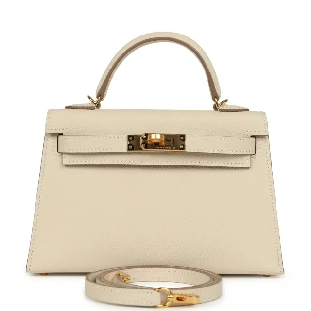hermes Hermes Special Order (HSS) Kelly Sellier 20 Craie Verso Epsom Gold Hardware