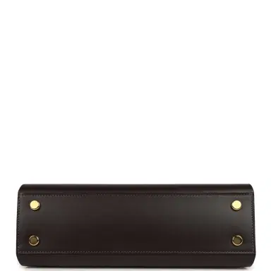 HERMÈS Hermes Tablier Sellier Ebene Vache Hunter, Swift, Toile Militaire Gold Hardware | Thumbnail 6