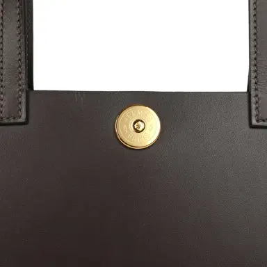 HERMÈS Hermes Tablier Sellier Ebene Vache Hunter, Swift, Toile Militaire Gold Hardware | Thumbnail 7