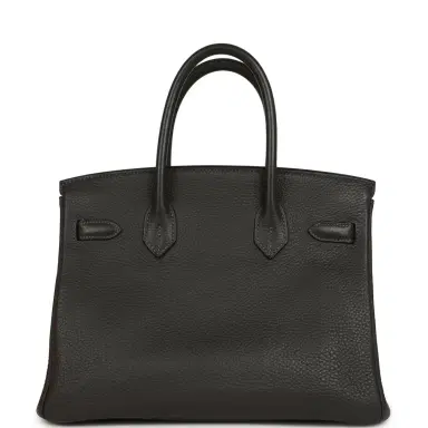HERMÈS Pre-owned Hermes Birkin 30 Graphite Clemence Palladium Hardware | Thumbnail 4 HERMÈS Pre-owned Hermes Birkin 30 Graphite Clemence Palladium Hardware | Thumbnail 4