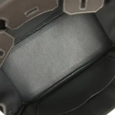 HERMÈS Pre-owned Hermes Birkin 30 Graphite Clemence Palladium Hardware | Thumbnail 8 HERMÈS Pre-owned Hermes Birkin 30 Graphite Clemence Palladium Hardware | Thumbnail 8