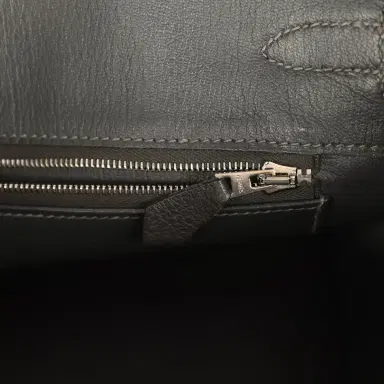 HERMÈS Pre-owned Hermes Birkin 30 Graphite Clemence Palladium Hardware | Thumbnail 9 HERMÈS Pre-owned Hermes Birkin 30 Graphite Clemence Palladium Hardware | Thumbnail 9