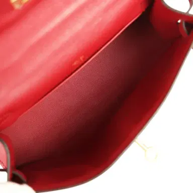 HERMÈS Pre-owned Hermes Kelly Pochette Rubis Swift Gold Hardware | Thumbnail 7 HERMÈS Pre-owned Hermes Kelly Pochette Rubis Swift Gold Hardware | Thumbnail 7
