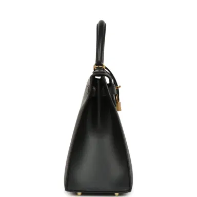 HERMÈS Pre-owned Hermes Kelly Sellier 28 Black Sombrero Gold Hardware | Thumbnail 3