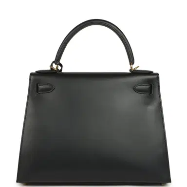 HERMÈS Pre-owned Hermes Kelly Sellier 28 Black Sombrero Gold Hardware | Thumbnail 4