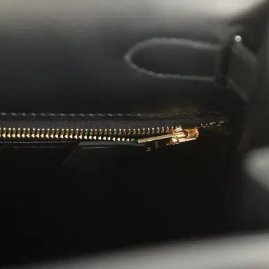 HERMÈS Pre-owned Hermes Kelly Sellier 28 Black Sombrero Gold Hardware | Thumbnail 9
