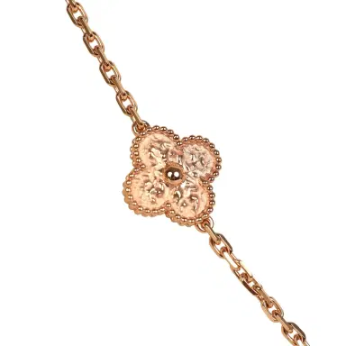 Van Cleef & Arpels Van Cleef & Arpels Vintage Alhambra 10 Motif Necklace 18K Hammered | Thumbnail 4 Van Cleef & Arpels Van Cleef & Arpels Vintage Alhambra 10 Motif Necklace 18K Hammered | Thumbnail 4