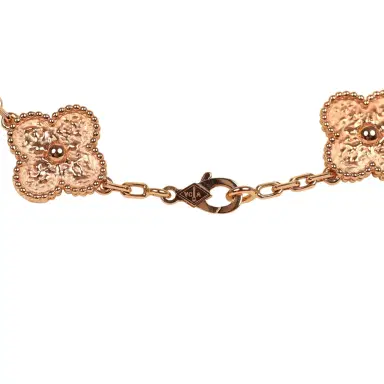 Van Cleef & Arpels Van Cleef & Arpels Vintage Alhambra 10 Motif Necklace 18K Hammered | Thumbnail 5 Van Cleef & Arpels Van Cleef & Arpels Vintage Alhambra 10 Motif Necklace 18K Hammered | Thumbnail 5