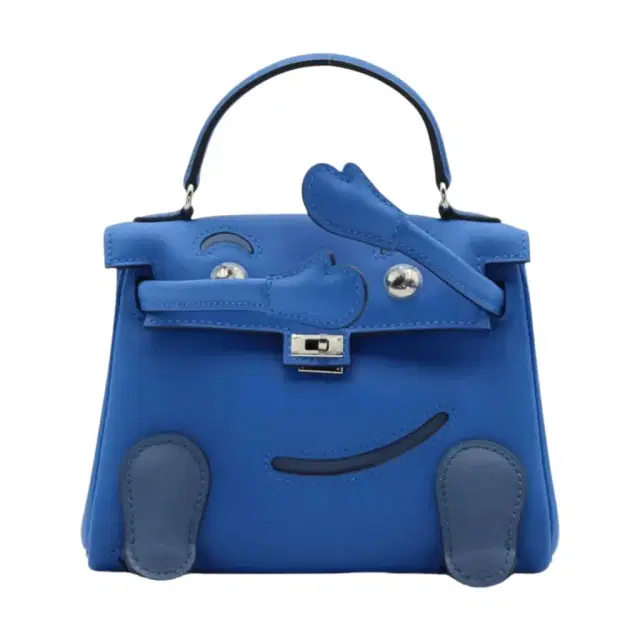 HERMÈS Hermès Kelly Doll Blue Zellige Blue Agate Swift Leather Handbag by The Solist