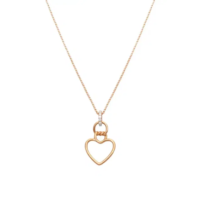 Roberto Coin Roberto Coin Cialoma 18K Rose Gold Diamond Small Heart Necklace by The Solist