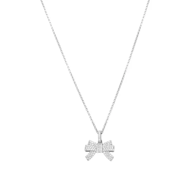 Roberto Coin Roberto Coin Cinderella Bow 18K White Gold Diamond Necklace by The Solist