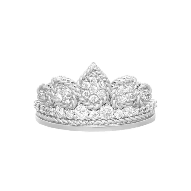 Roberto Coin Roberto Coin Cinderella Tiara 18K White Gold Diamond Ring Sz. 6.5 by The Solist