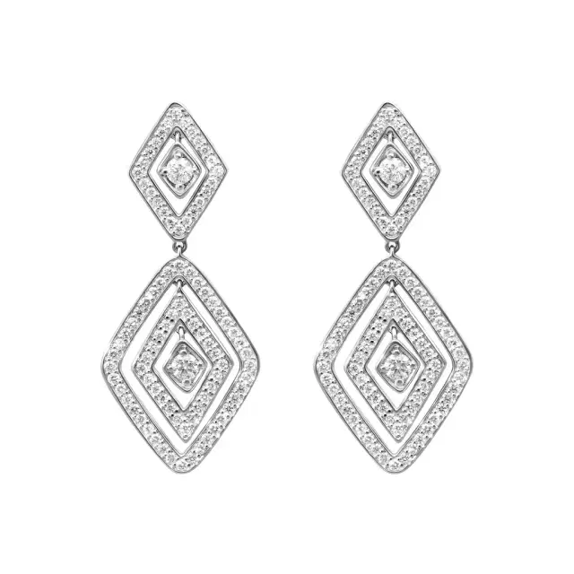Roberto Coin Roberto Coin Diamante 18K White Gold Diamond Drop Earrings by The Solist