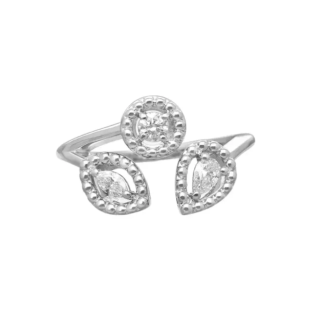 Roberto Coin Roberto Coin Dolcetto 18K White Gold Diamond 3-Stone Ring Sz. 6.5 by The Solist