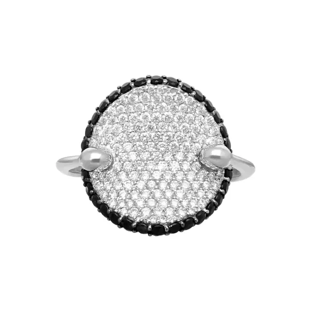 Roberto Coin Roberto Coin Fantasia 18K White Gold Diamond & Black Sapphire Ring Sz. 6.5 by The Solist