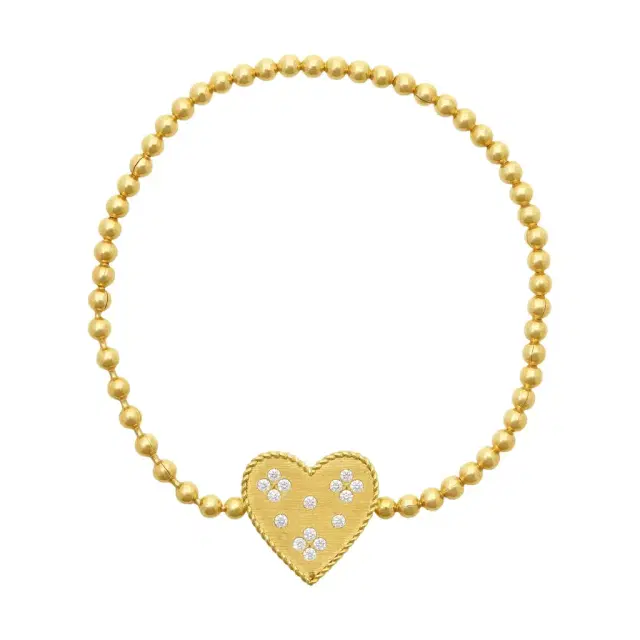 Roberto Coin Roberto Coin Venetian Princess 18K Yellow Gold Heart Diamond Bracelet by The Solist