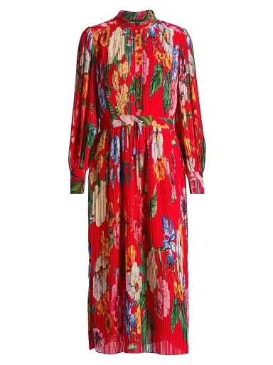 Elie Tahari Women's The Almada Floral Pleated Midi-Shirtdress | Thumbnail 1 Elie Tahari Women's The Almada Floral Pleated Midi-Shirtdress | Thumbnail 1