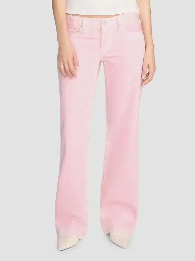 Frame Women's Amelia Gray x The Pixie Wide-Leg Low Rise Jeans - Cotton Candy - Size 31 | Thumbnail 3