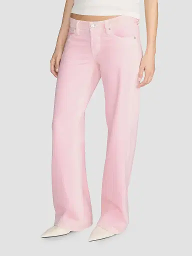 Frame Women's Amelia Gray x The Pixie Wide-Leg Low Rise Jeans - Cotton Candy - Size 31 | Thumbnail 5