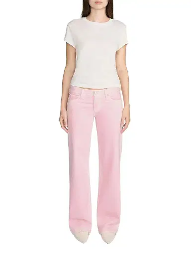 Frame Women's Amelia Gray x The Pixie Wide-Leg Low Rise Jeans - Cotton Candy - Size 31 | Thumbnail 1