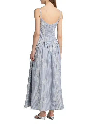 Amur Women's Bronte Embroidered Cotton-Blend Maxi Dress | Thumbnail 5