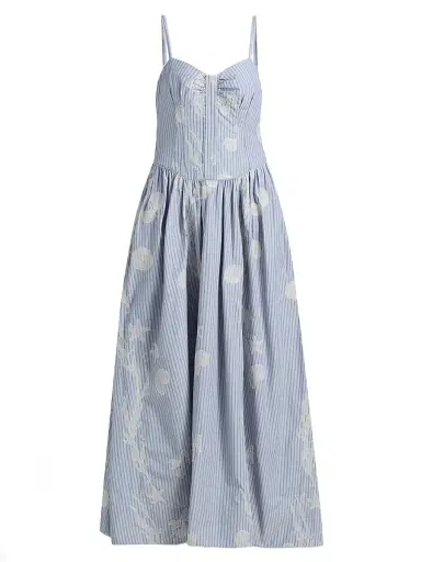 Amur Women's Bronte Embroidered Cotton-Blend Maxi Dress | Thumbnail 1