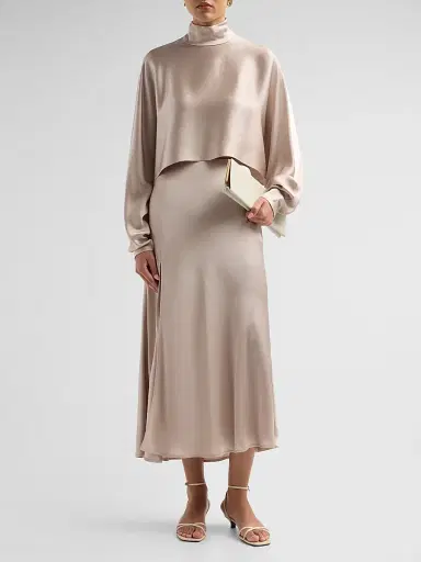 Lapointe Women's Satin Caftan Top | Thumbnail 2 Lapointe Women's Satin Caftan Top | Thumbnail 2