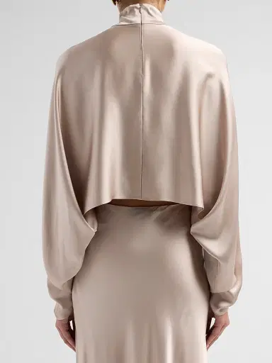 Lapointe Women's Satin Caftan Top | Thumbnail 3 Lapointe Women's Satin Caftan Top | Thumbnail 3