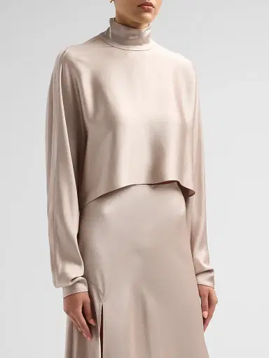 Lapointe Women's Satin Caftan Top | Thumbnail 4 Lapointe Women's Satin Caftan Top | Thumbnail 4