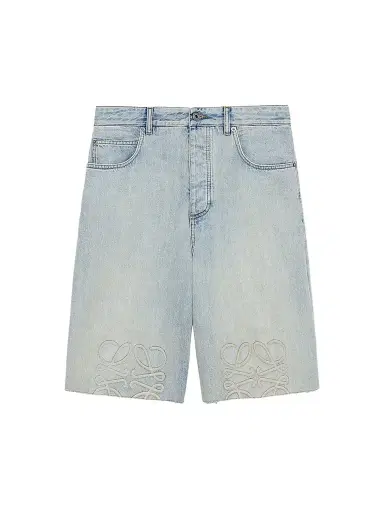 Loewe Men's Anagram Denim Shorts - Washed Blue | Thumbnail 1