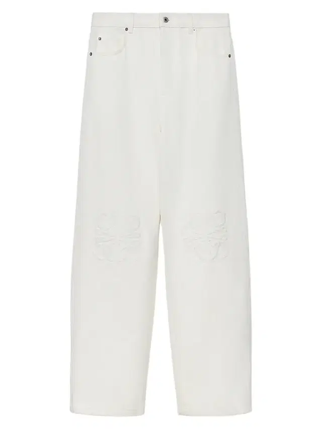LOEWE Men's Anagram-Embroidered Jeans - White