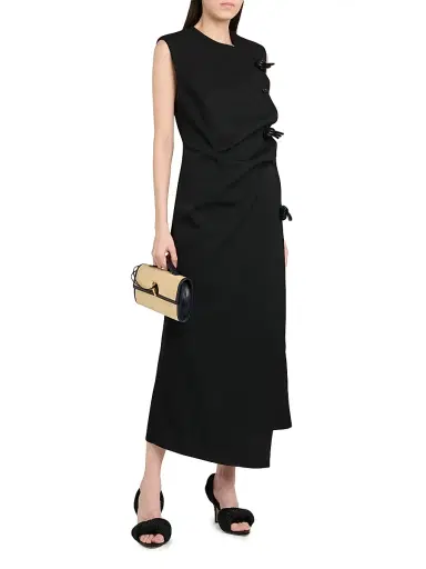 Bottega Veneta Women's Andiamo Leather Raffia Clutch | Thumbnail 2 Bottega Veneta Women's Andiamo Leather Raffia Clutch | Thumbnail 2