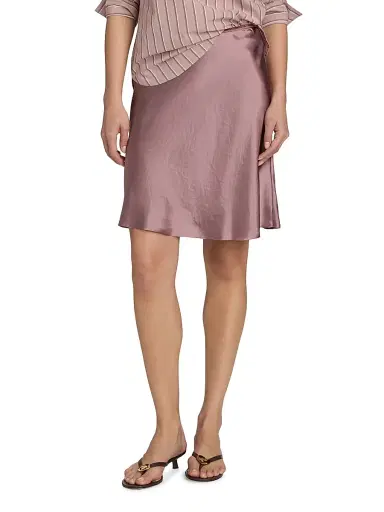 Vince Women's Lingerie-Trim Satin Slip Mini Skirt | Thumbnail 3 Vince Women's Lingerie-Trim Satin Slip Mini Skirt | Thumbnail 3