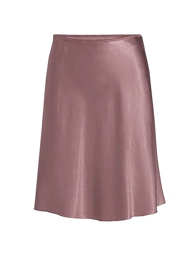 Vince Women's Lingerie-Trim Satin Slip Mini Skirt - Deep Mauve