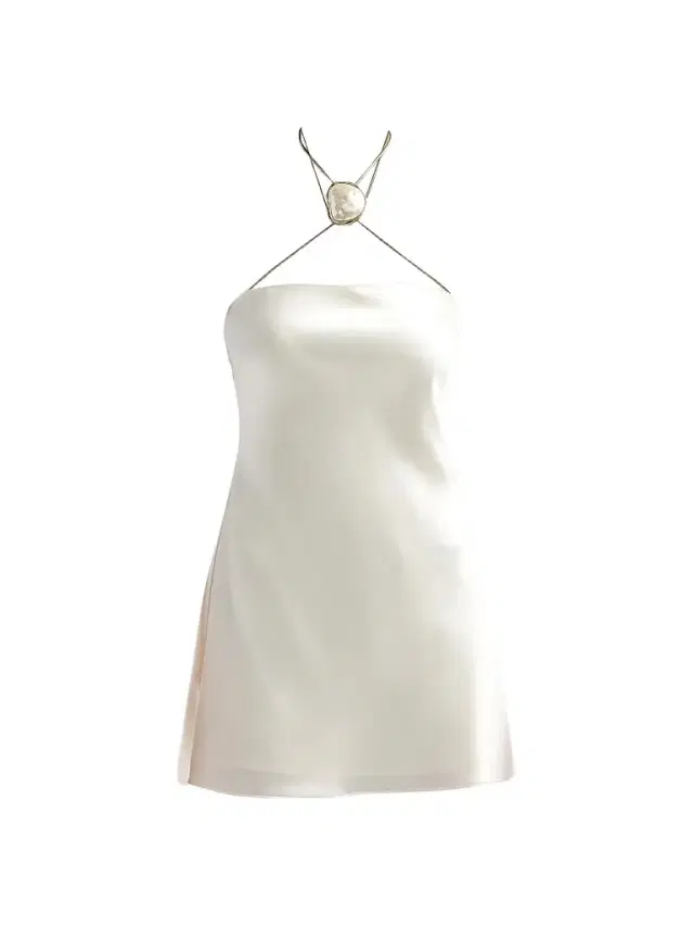 Retrofête Women's Ebba Satin A-Line Mini Dress - Cream Pearl Stone