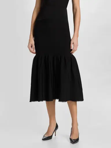 Adam Lippes Women's Romy Fit & Flare Midi Skirt | Thumbnail 3 Adam Lippes Women's Romy Fit & Flare Midi Skirt | Thumbnail 3