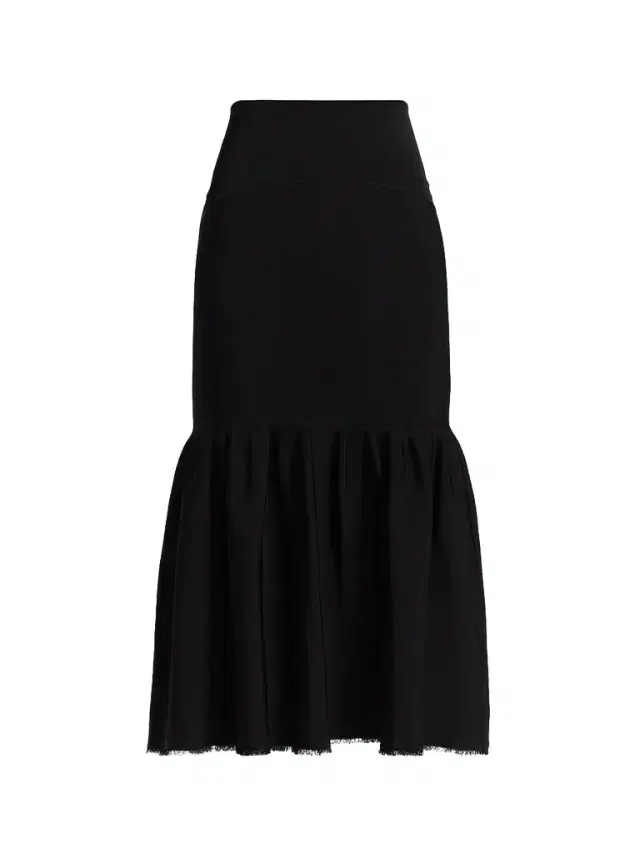 Adam Lippes Women's Romy Fit & Flare Midi Skirt - Black